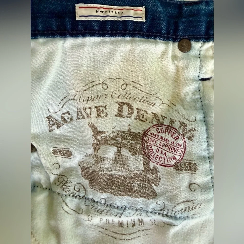 NWOT: Agave Denim Waterman Relaxed Straight 38x31 Triple Indigo Made in USA